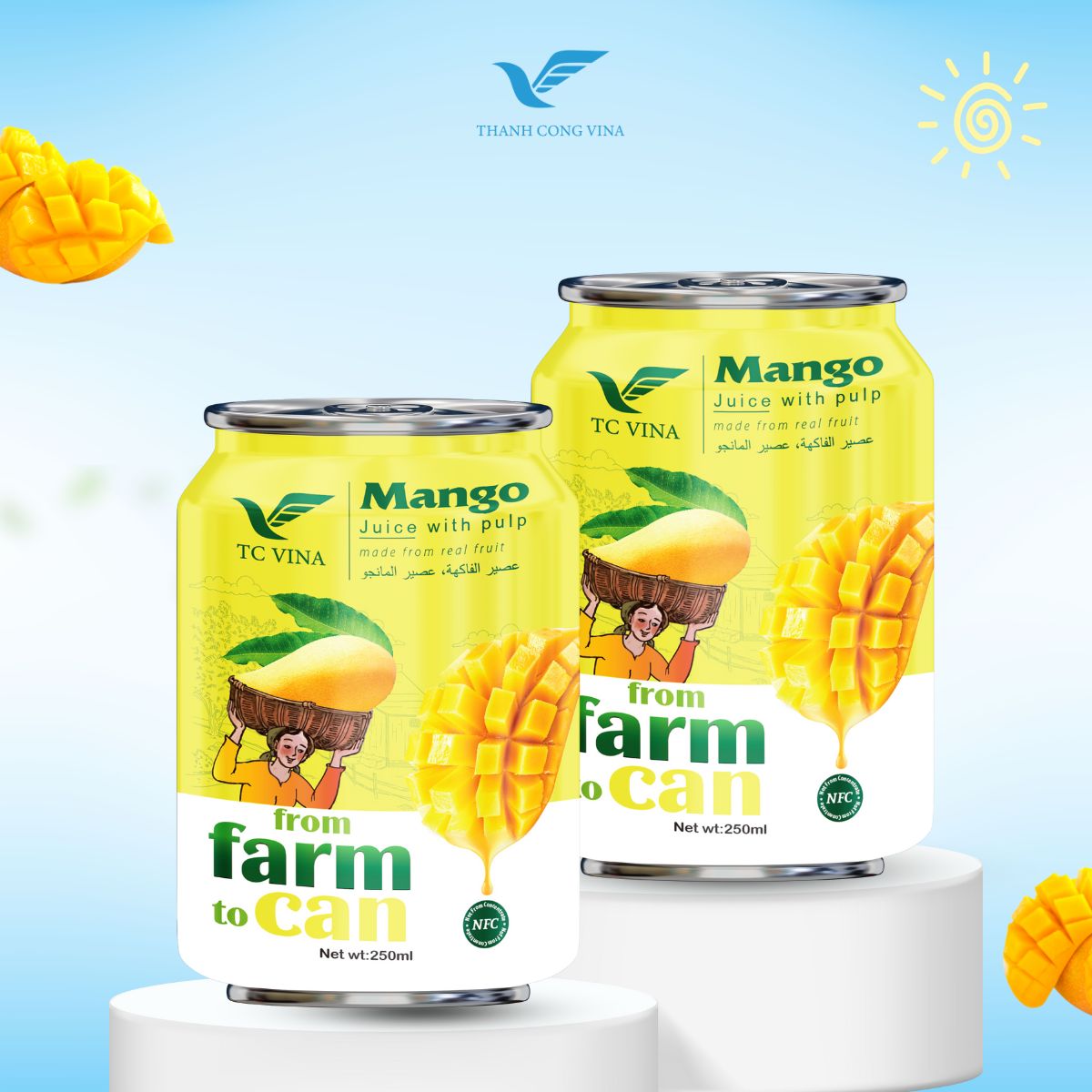 Mango juice drink