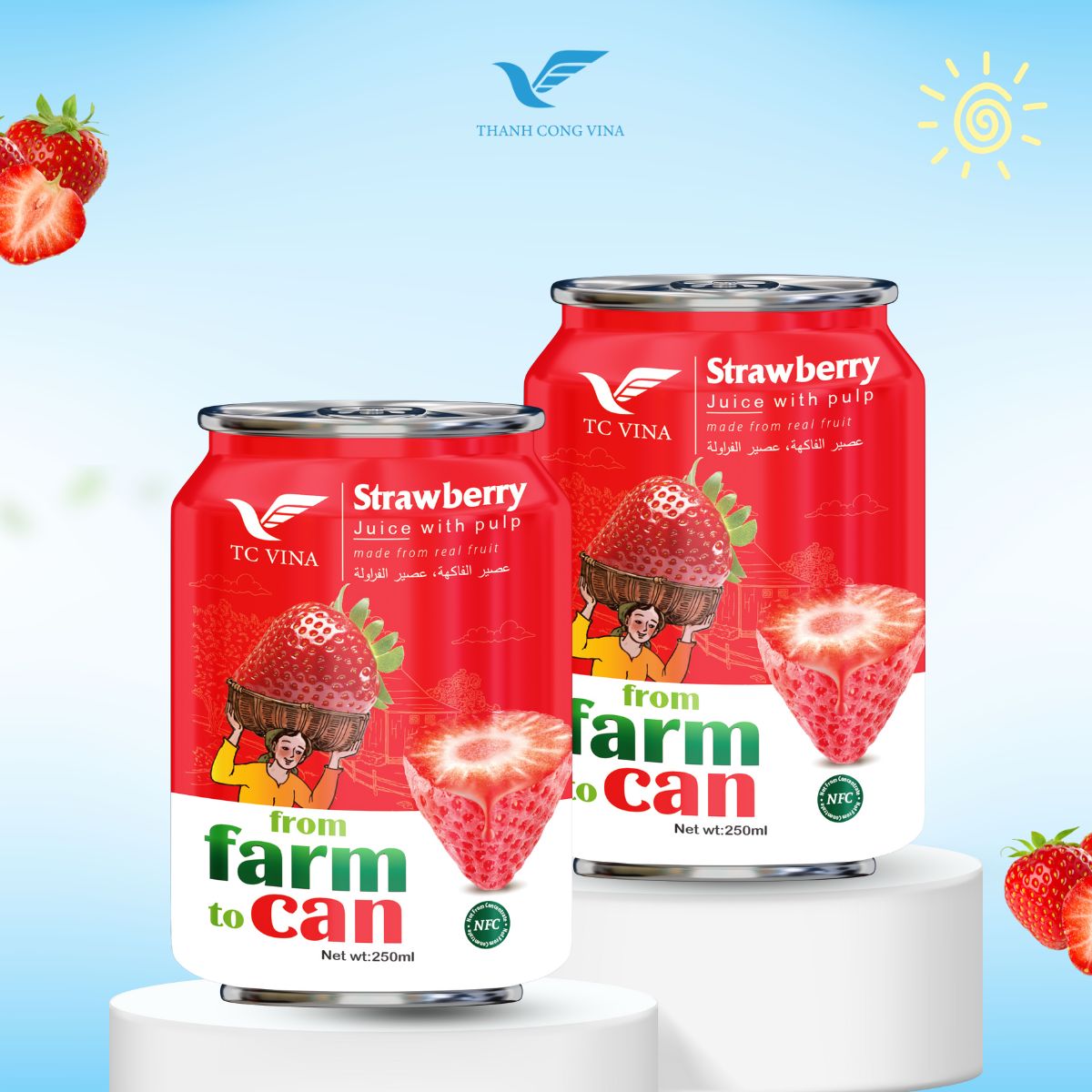 Strawberry juice drink