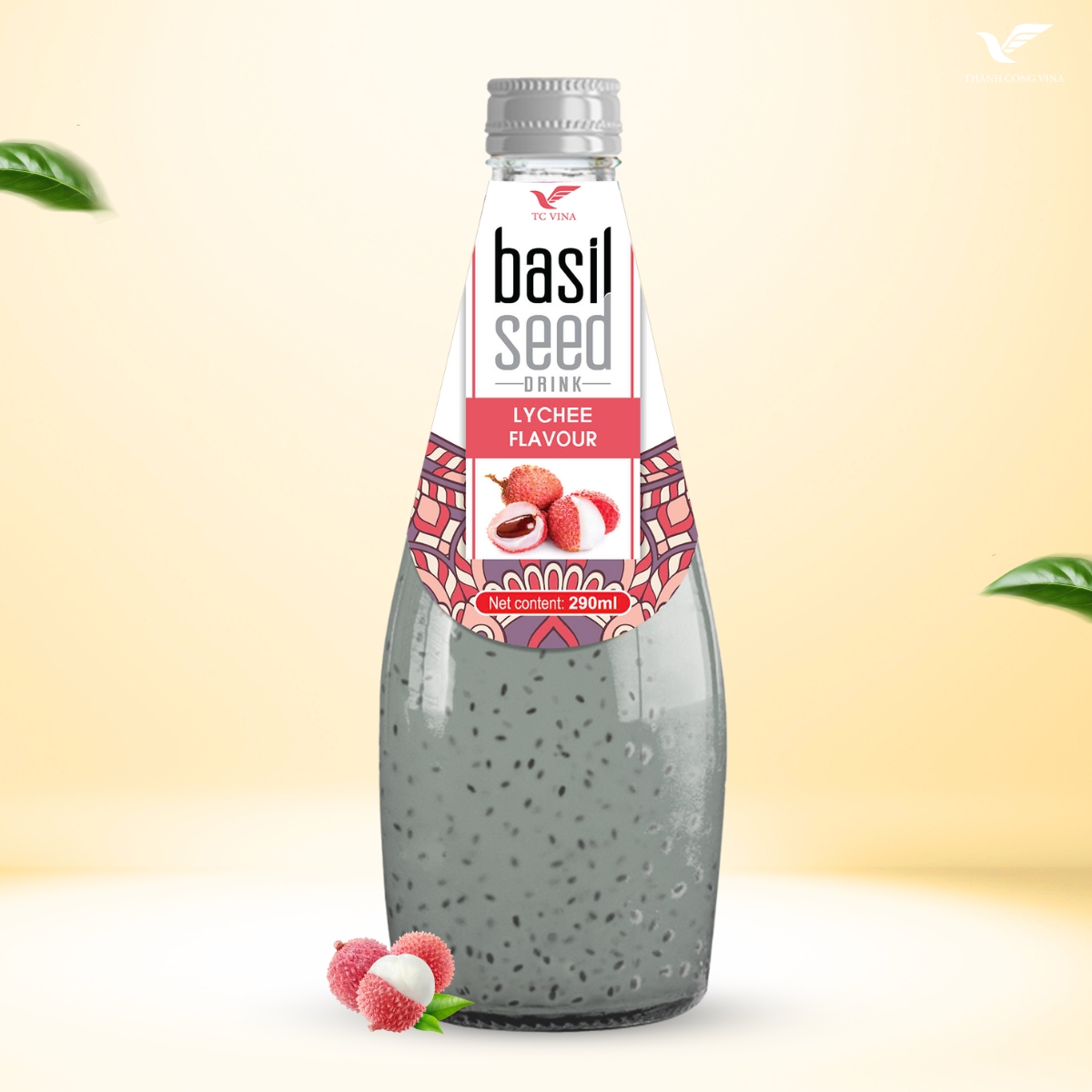 Basil Seeds Drink With Lychee