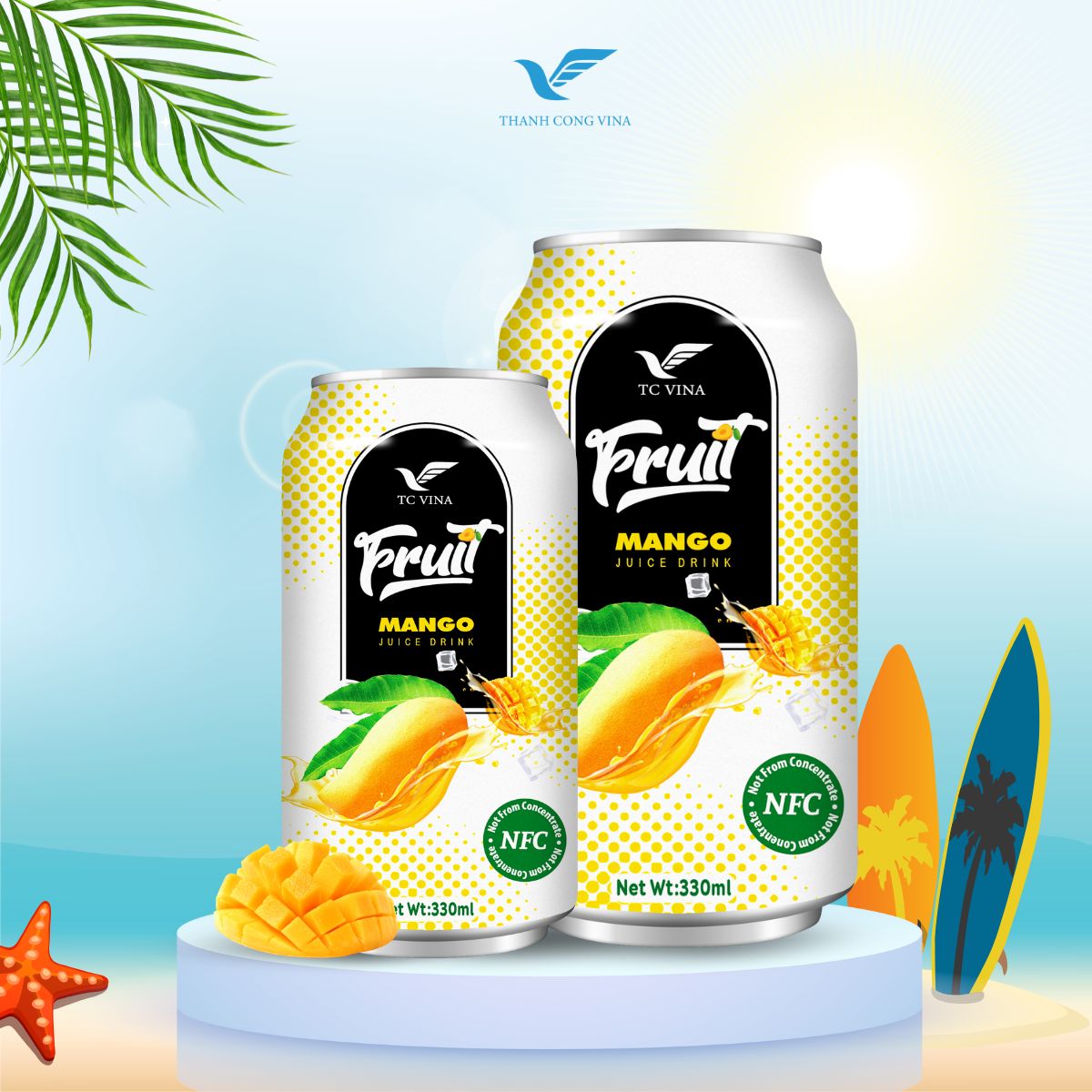 Mango juice drink