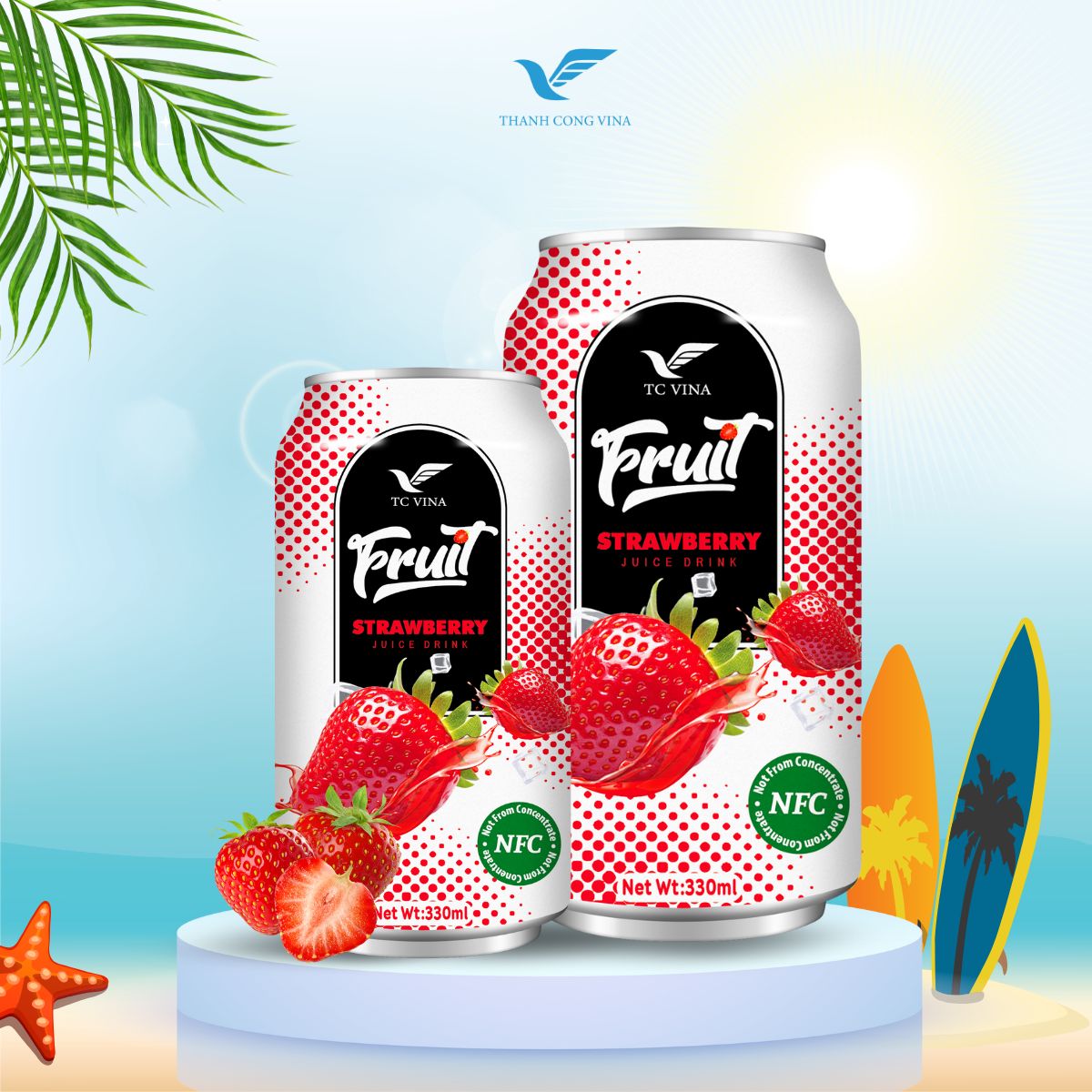 Strawberry juice drink