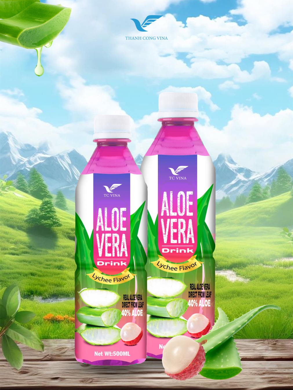 Aloe Vera Pulp With Lychee