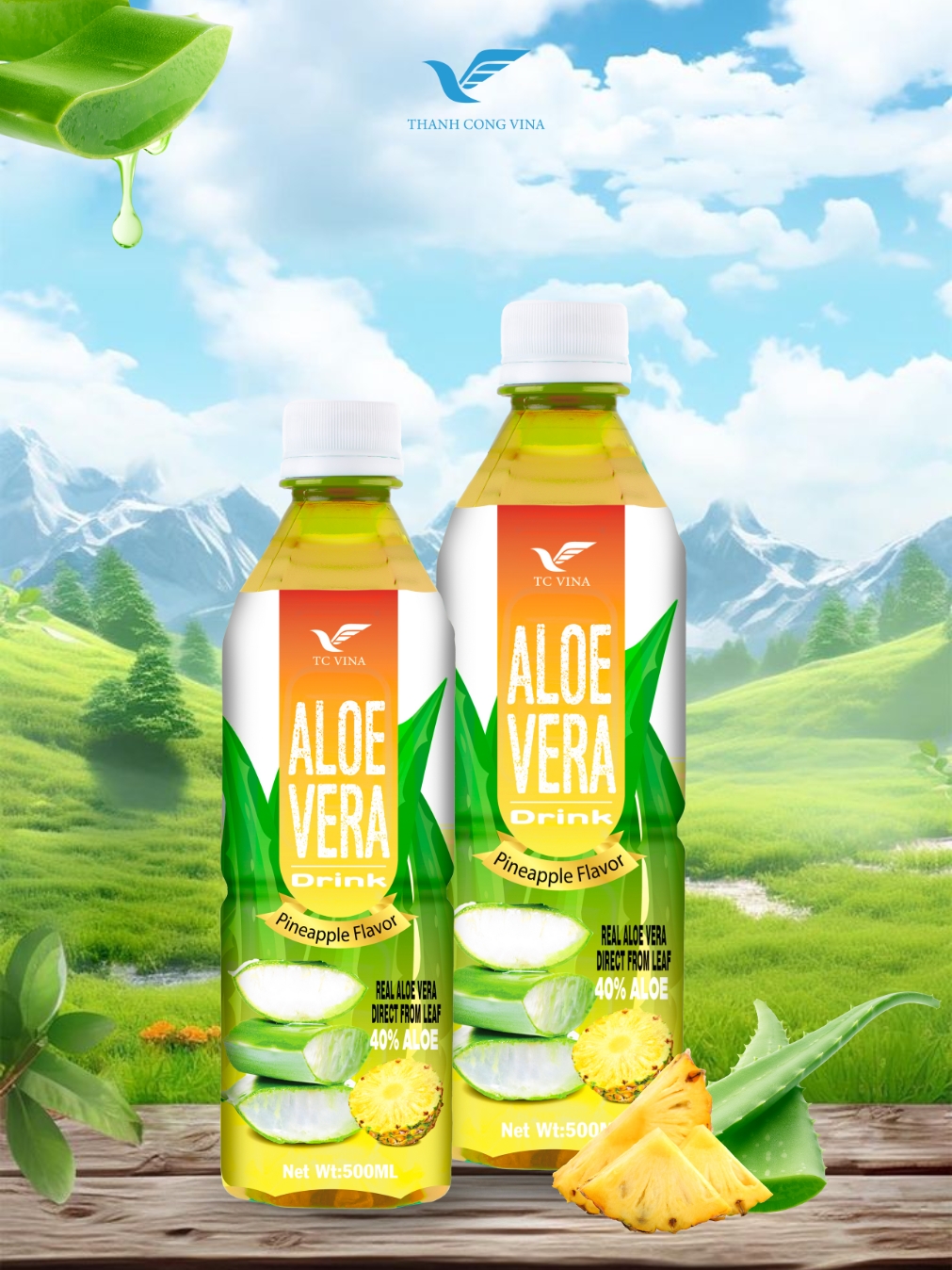 Aloe Vera Pulp With Pineapple
