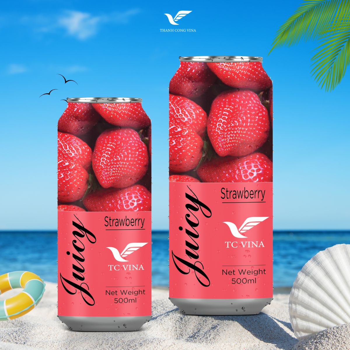 Strawberry juice drink