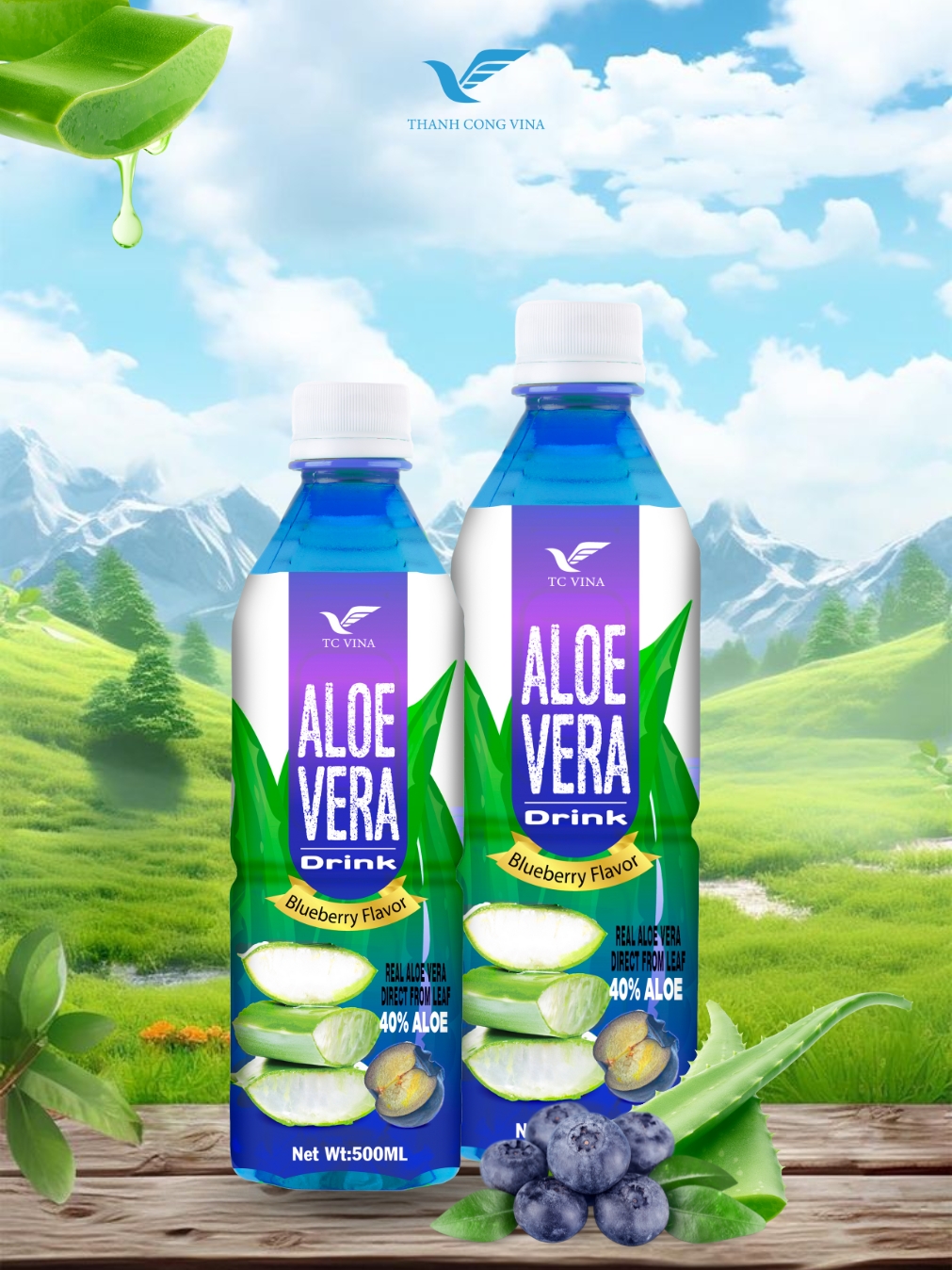 Aloe Vera Pulp With Blueberry