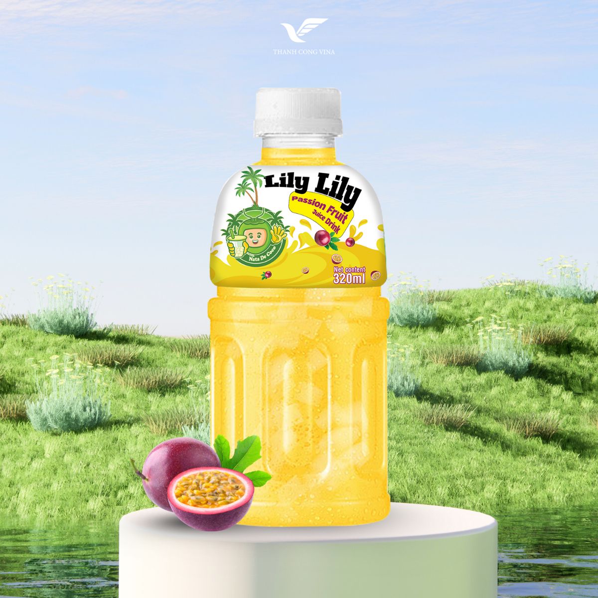 Passion Fruit Juice With Nata De Coco