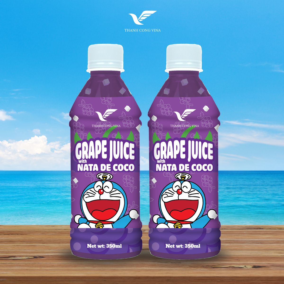 Grape Juice With Nata De Coco