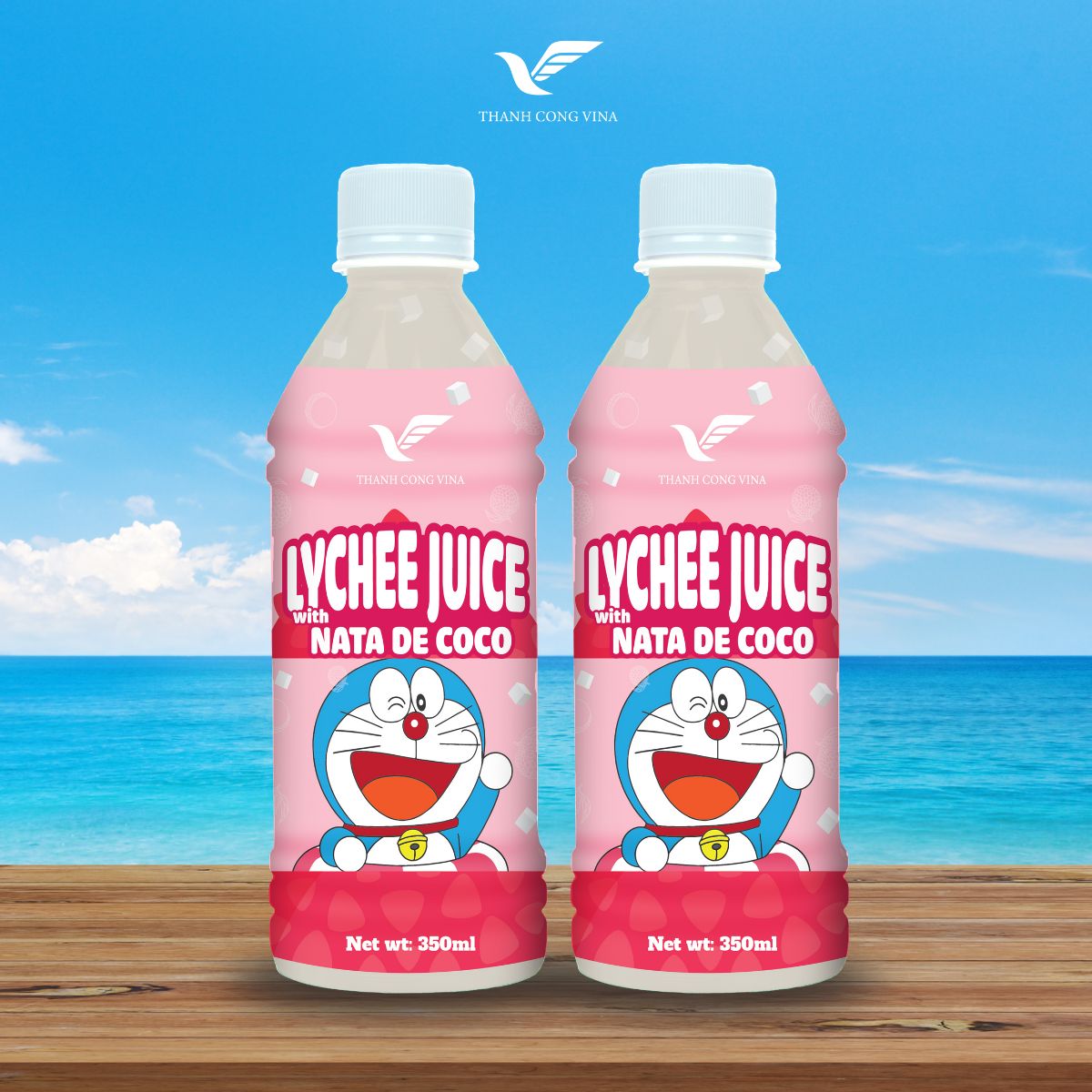 Lychee Juice With Nata De Coco