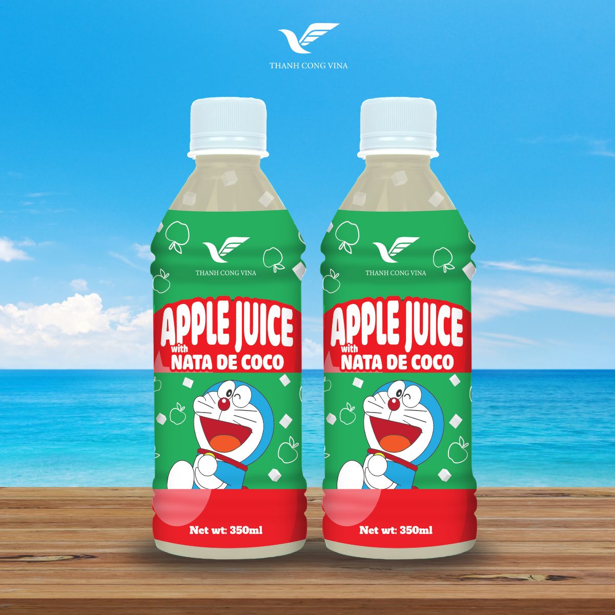 Apple Juice with Nata De Coco
