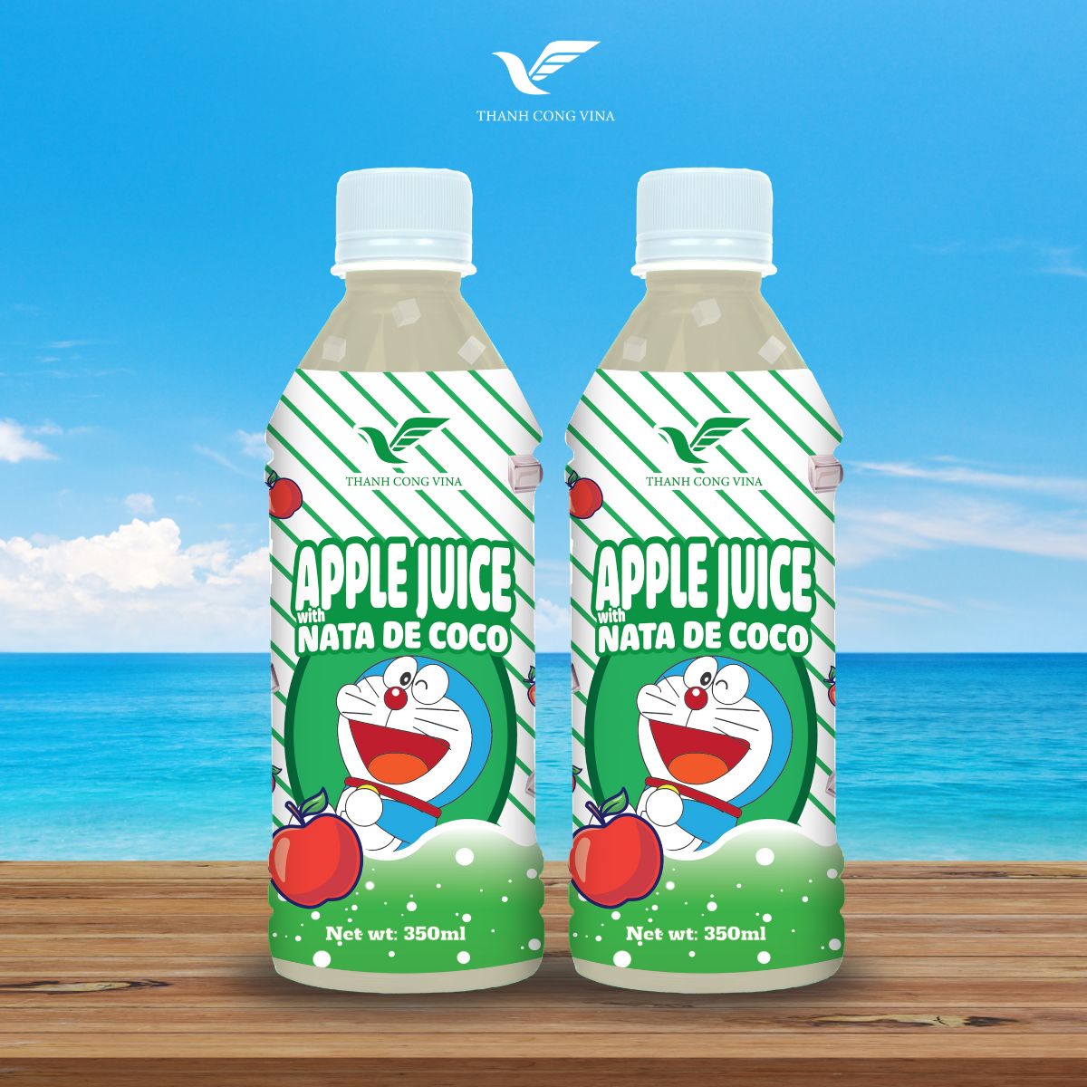 Apple Juice With Nata De Coco