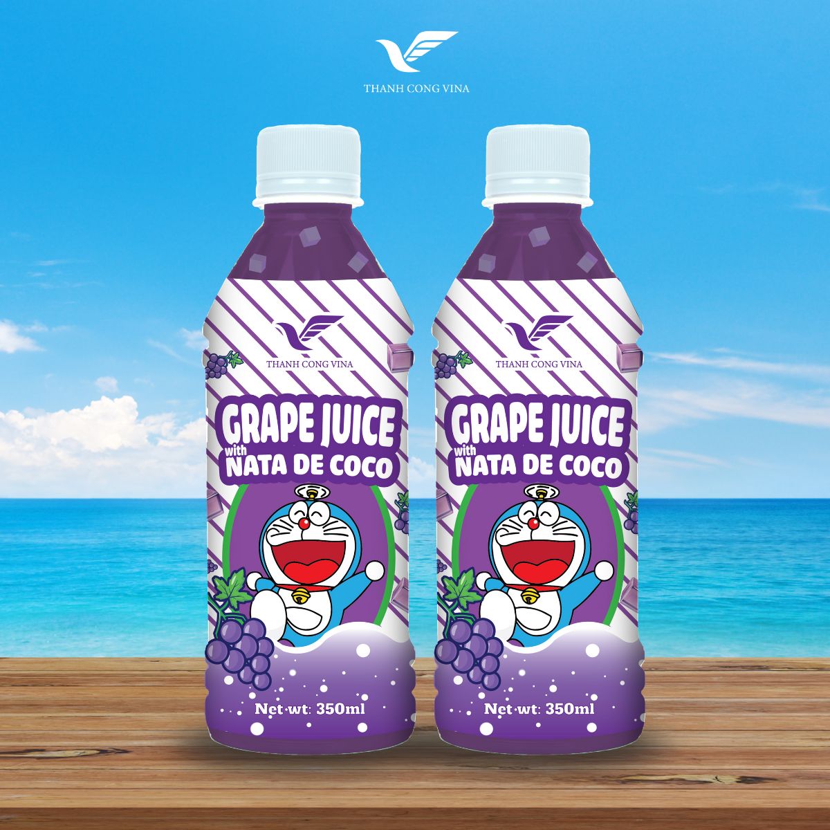 Grape Juice With Nata De Coco