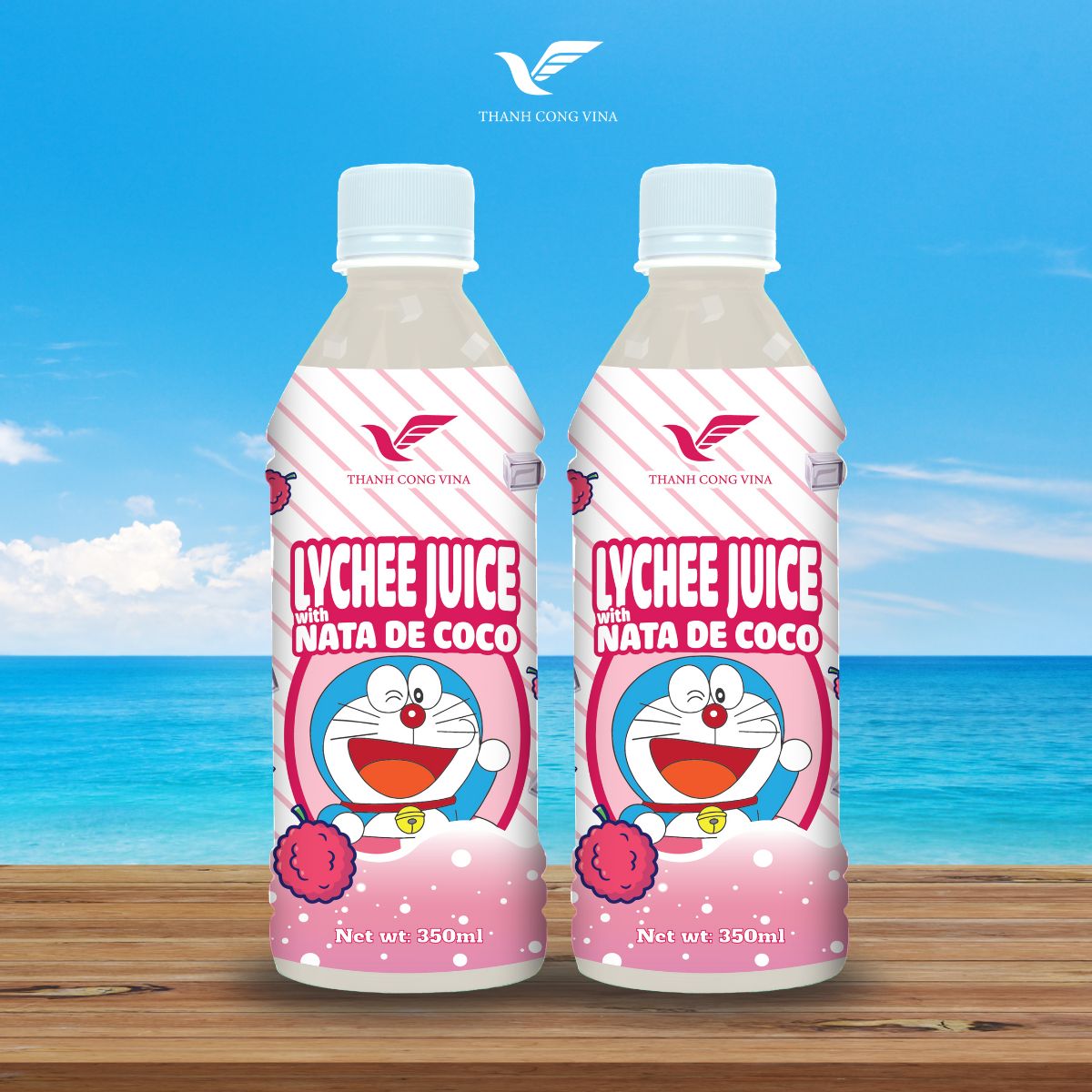 Lychee Juice With Nata De Coco
