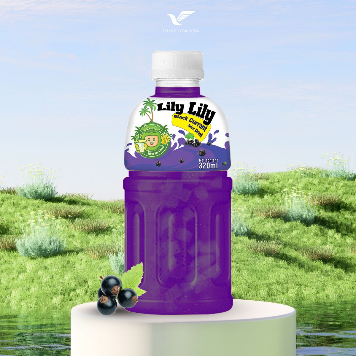 Black Currant Juice With Nata De Coco
