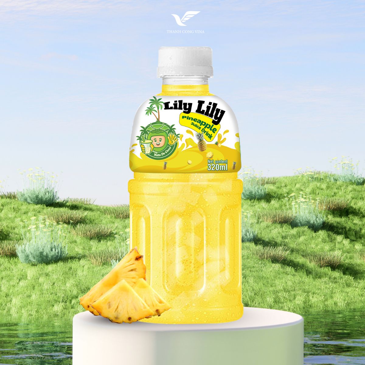 pineapple juice with nata de coco