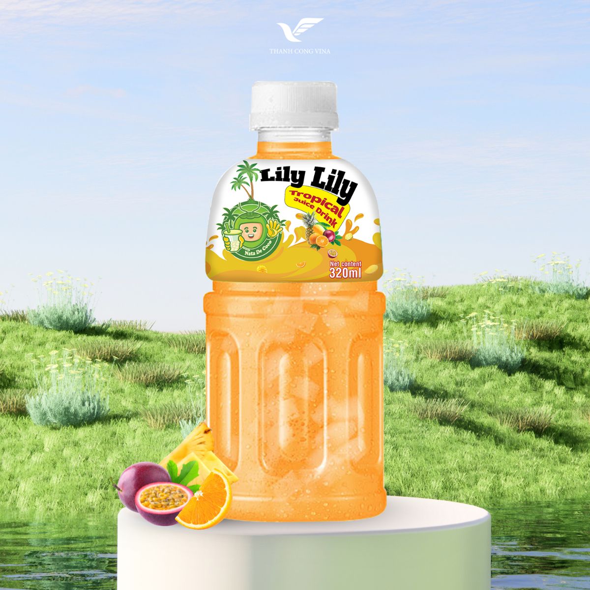 Tropical Fruit Juice With Nata De Coco