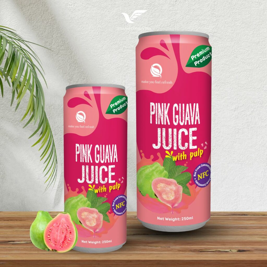 Pink Guava Juice with Pulp