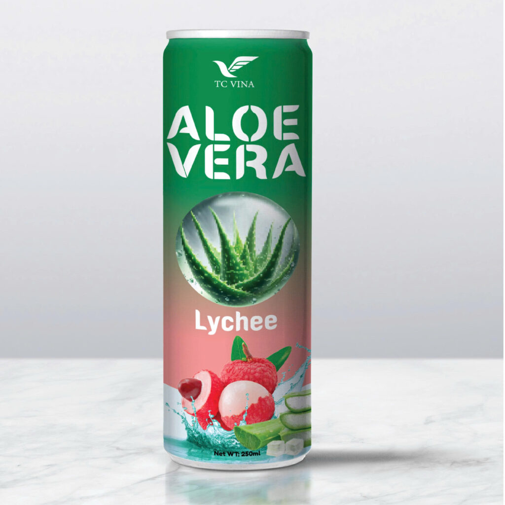 TCVINA Canned Aloe Vera Juice With Lychee