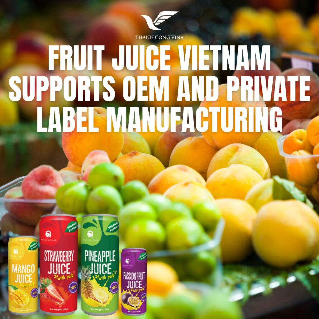 Fruit Juice Vietnam Supports OEM and Private Label Manufacturing