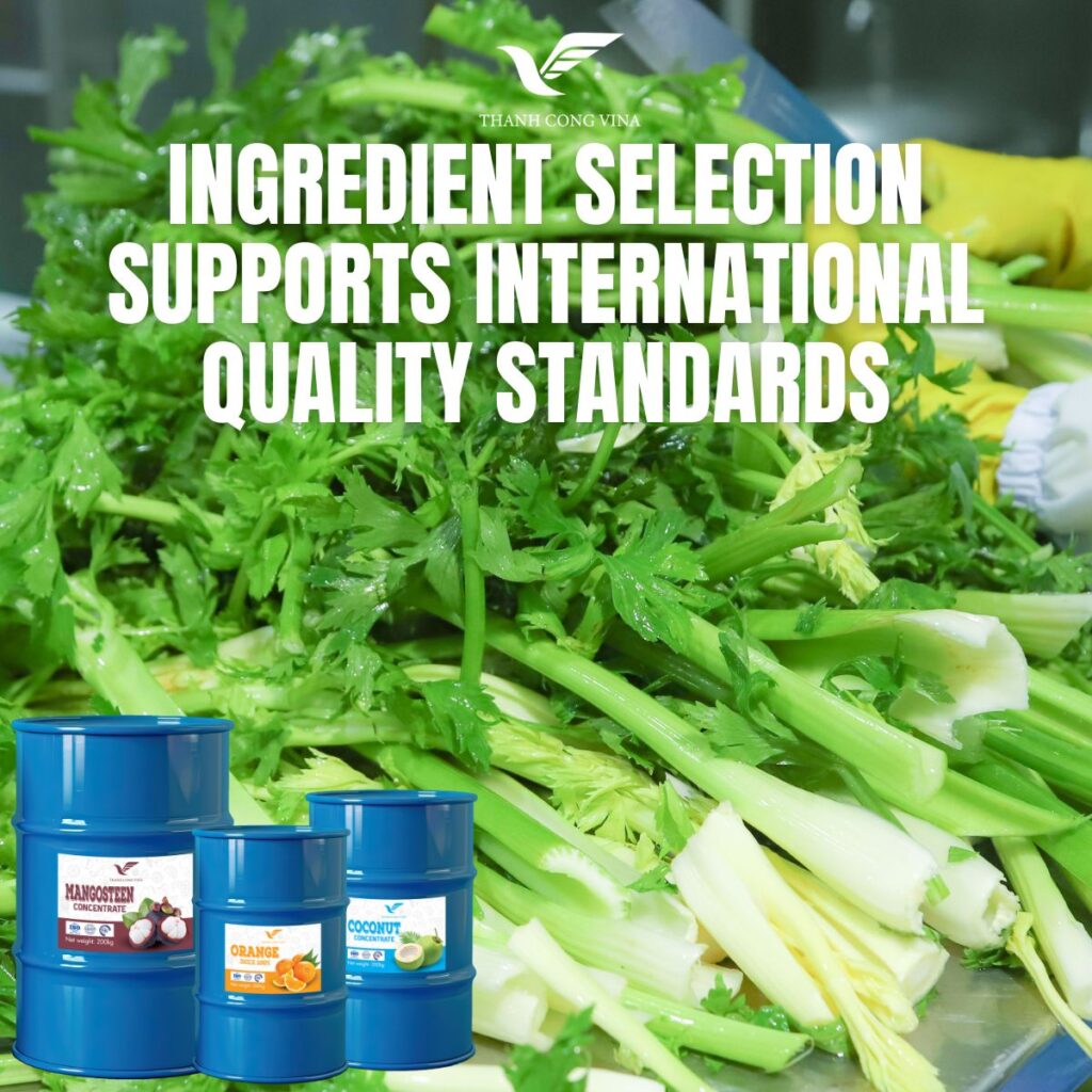 Ingredient Selection Supports International Quality Standards