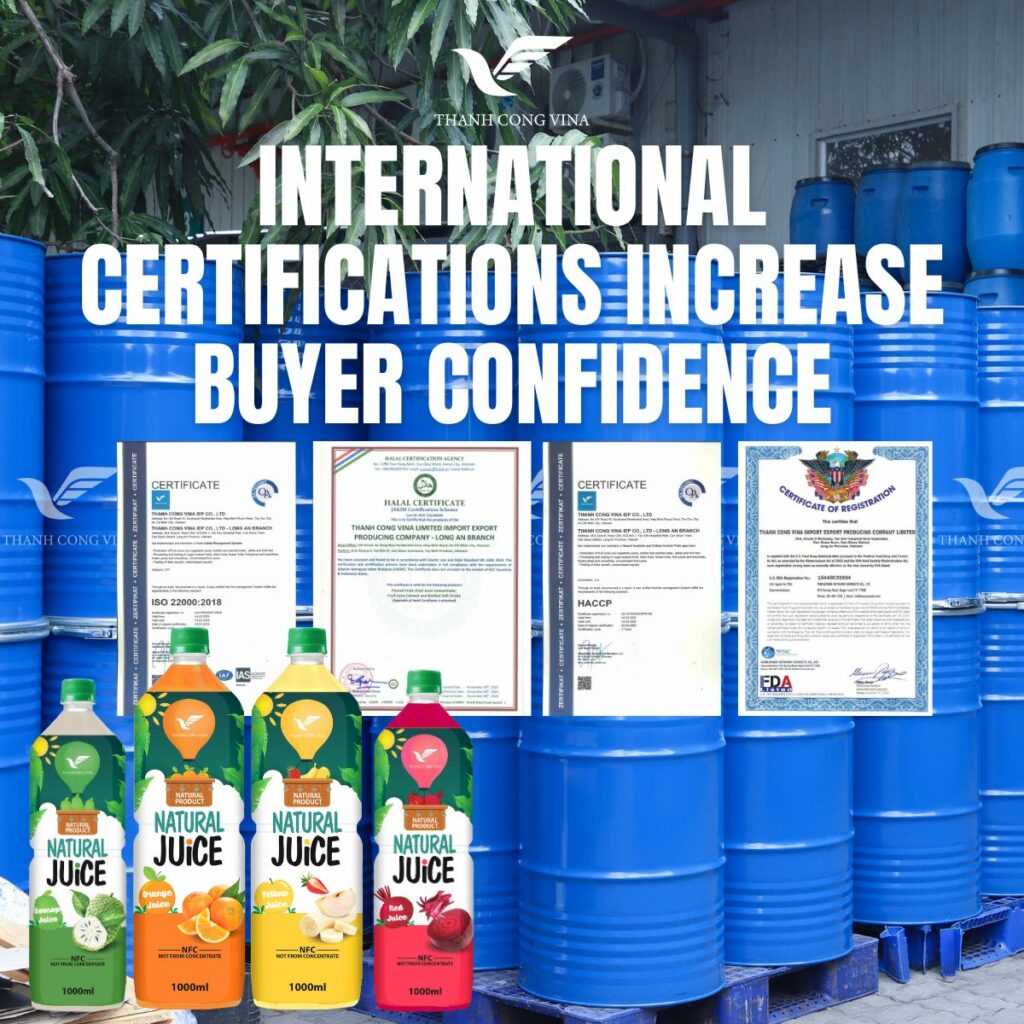 International Certifications Increase Buyer Confidence