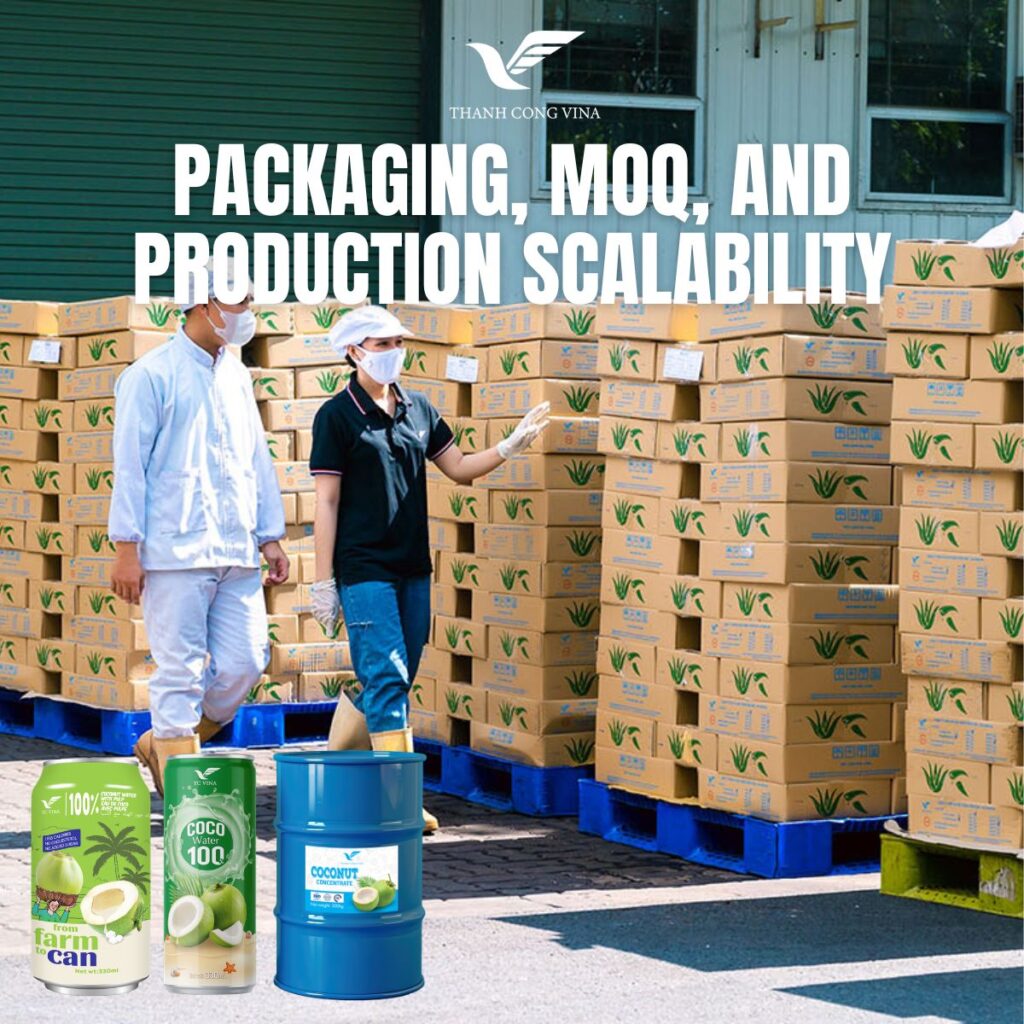 Packaging, MOQ, and Production Scalability