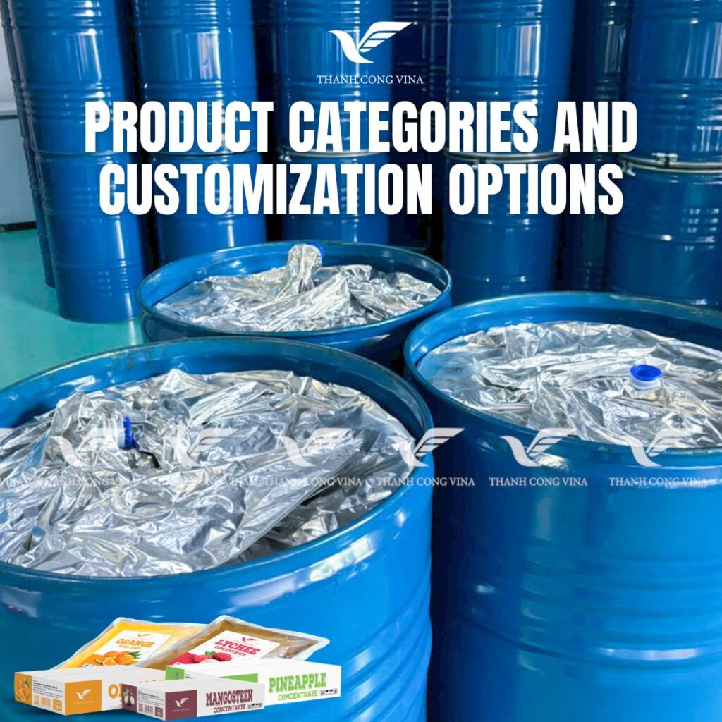 Product Categories and Customization Options