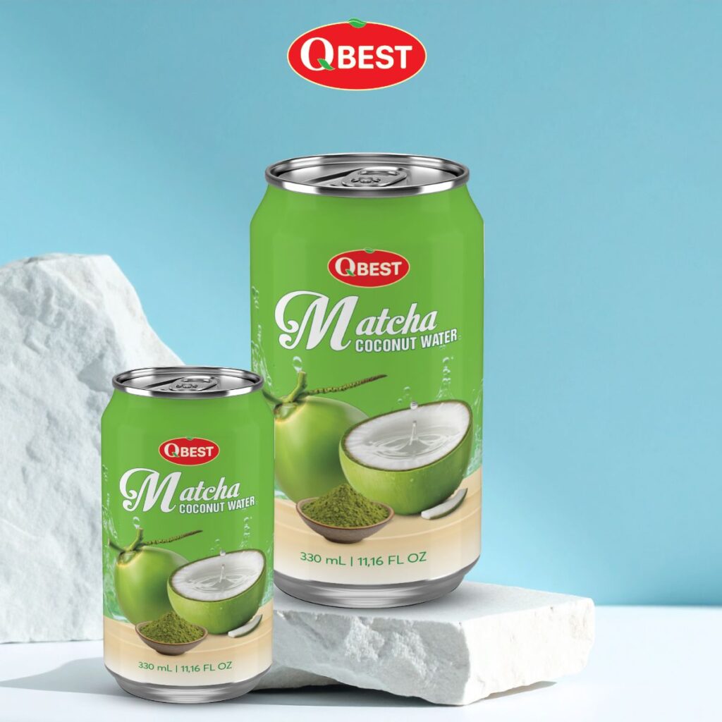 330ml QBest Coconut Water with Matcha