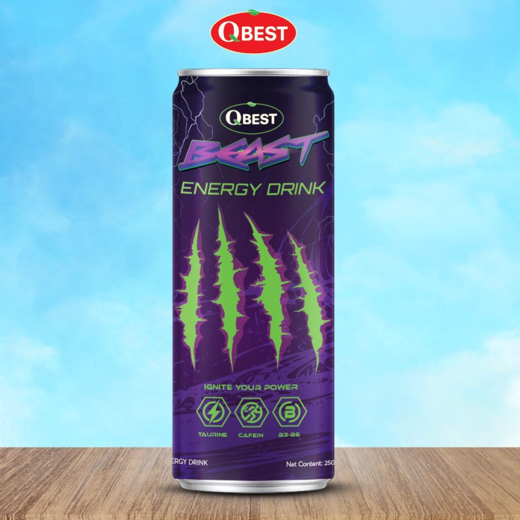 250ml QBest Slim Can Beast Energy Drink