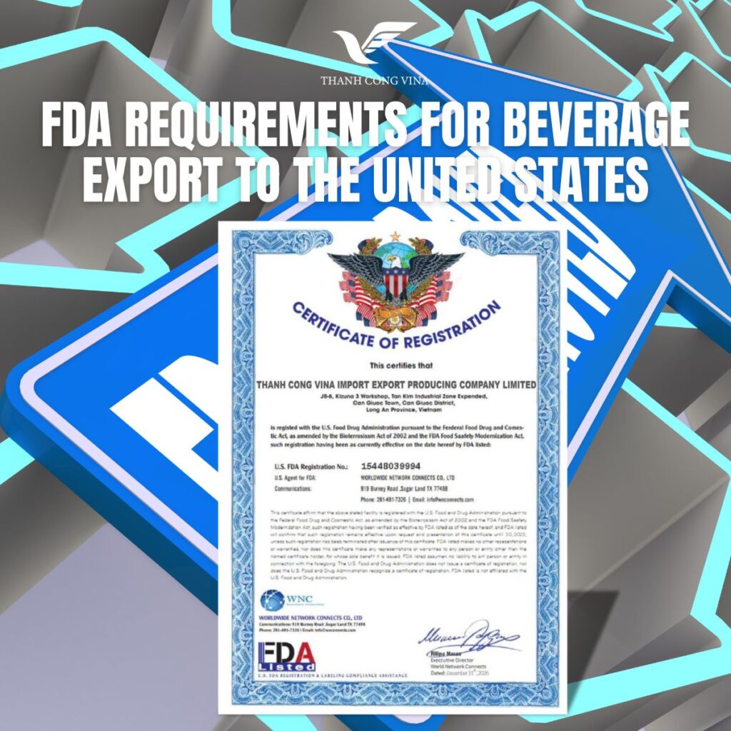 FDA Requirements for Beverage Export to the United States
