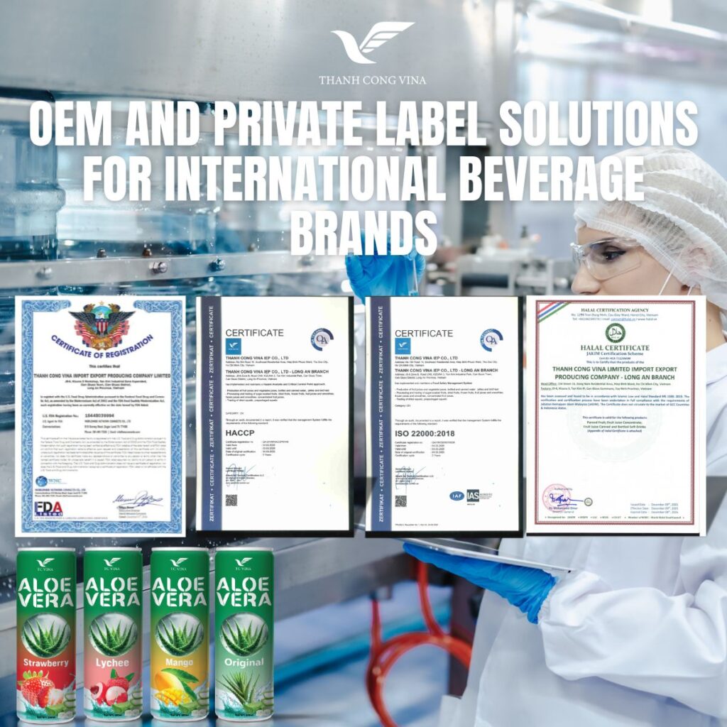 OEM and Private Label Solutions for International Beverage Brands
