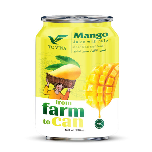 250ml TCVINA Canned Mango Juice Drink NFC