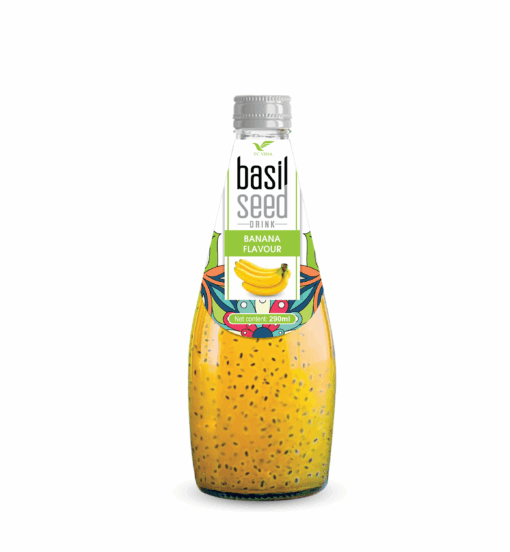 290ml TCVINA Basil Seeds Drink With Banana Juice