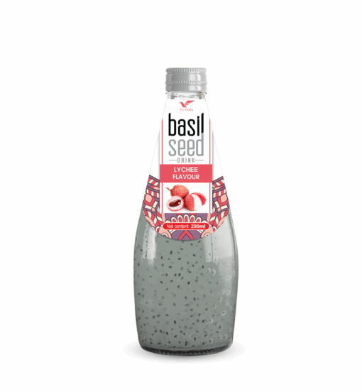 290ml TCVINA Basil Seeds Drink With Lychee Juice