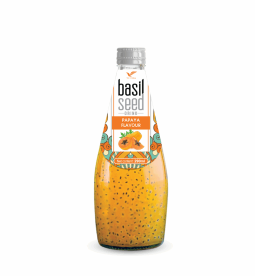 290ml TCVINA Basil Seeds Drink With Papaya Juice