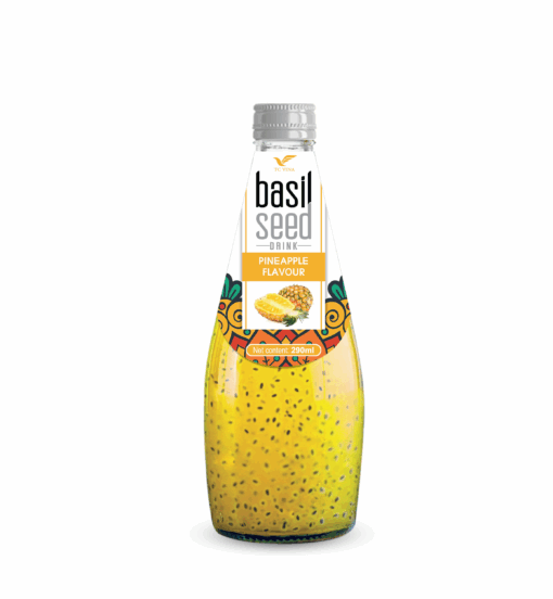 290ml TCVINA Basil Seeds Drink With Pineapple Juice