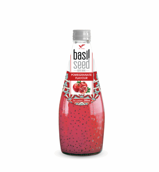290ml TCVINA Basil Seeds Drink With Pomegranate Juice