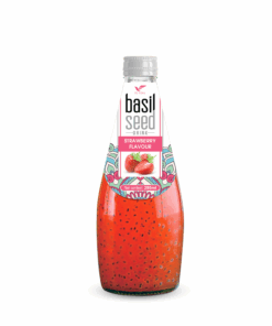 290ml TCVINA Basil Seeds Drink With Strawberry Juice