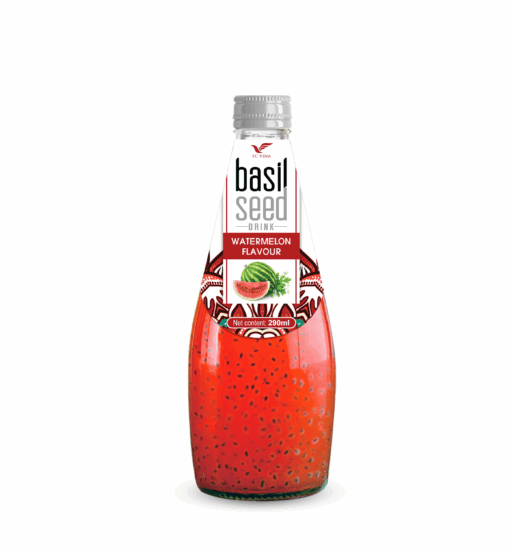 290ml TCVINA Basil Seeds Drink With Watermelon Juice
