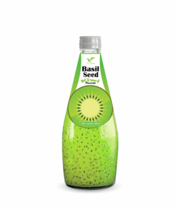 290ml TCVINA Glass Bottle Basil Seeds Drink With Kiwi