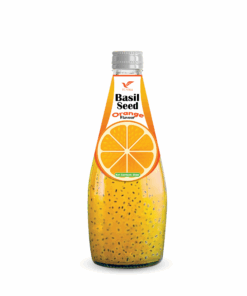 290ml TCVINA Glass Bottle Basil Seeds Drink With Orange