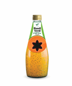 290ml TCVINA Glass Bottle Basil Seeds Drink With Papaya
