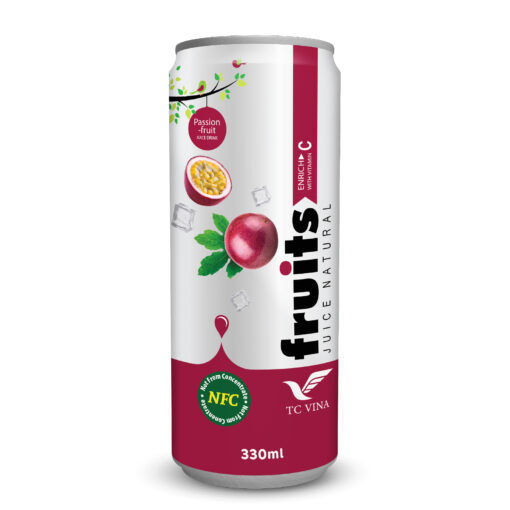 330ml TCVINA Canned Passion Fruit Juice Drink NFC