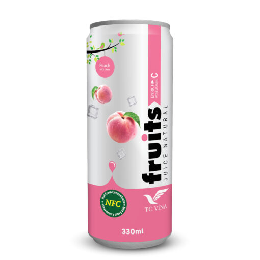 330ml TCVN Canned Peach Fruit Juice Drink NFC