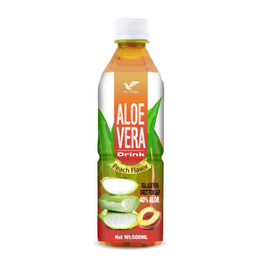 500ml TCVINA Bottle Aloe Vera Pulp With Peach Flavor