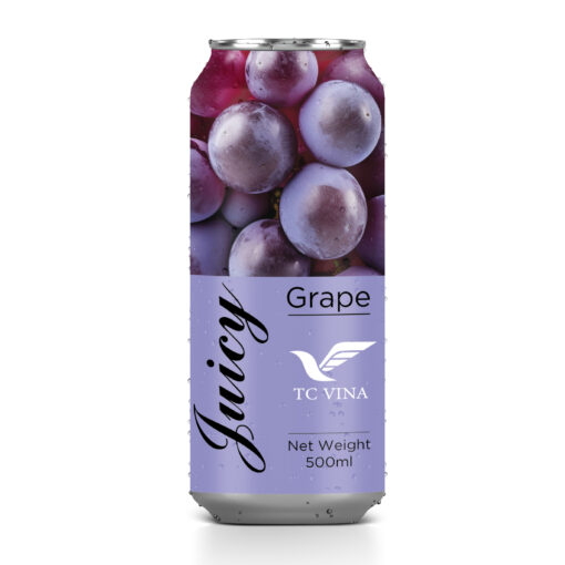 500ml TCVINA Canned Grape Juice Drink