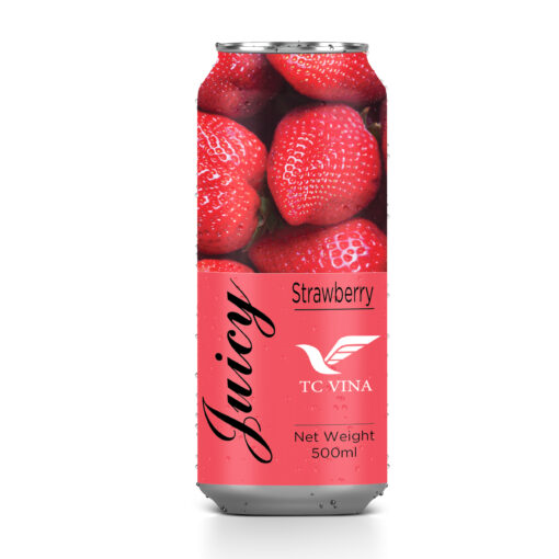 500ml TCVINA Canned Strawberry Juice Drink