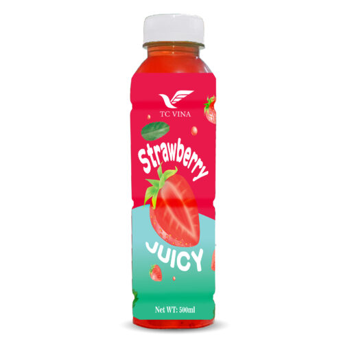 500ml TCVINA Pet Bottle Strawberry Juice Drink