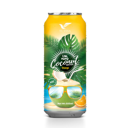 500ml TCVINA Canned Coconut Water With Orange Flavor