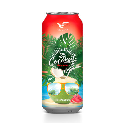 Best 500ml TCVINA Canned Coconut Water With Watermelon Flavor