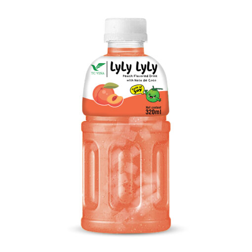 320ml TCVINA Pet Bottle Nata De Coco Peach Juice